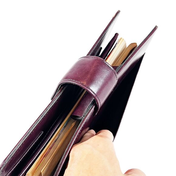 Con Conti Leather 3 Ring Calendar Organizer Binder Zip Pouch Harper House System - Picture 7 of 16